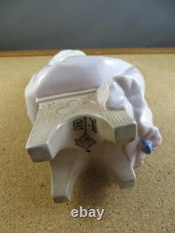1049 Big Hug Nao Lladro Spain Porcelain Figurine Peasant Girl With Puppy Dog