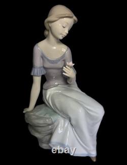 12 NAO-Lladro Spring Reflections, lady with flower, #1392G, Spain, 2000