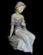 12 NAO-Lladro Spring Reflections, lady with flower, #1392G, Spain, 2000