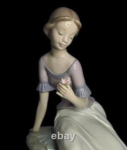 12 NAO-Lladro Spring Reflections, lady with flower, #1392G, Spain, 2000
