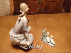 12 NAO Lladro Spring Reflections, lady with flower, #1392G, Spain, 2000