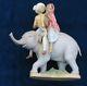 12298 Lladro Figurine Hindu Children And Elephant Ninos Hindues Con Elefante Box