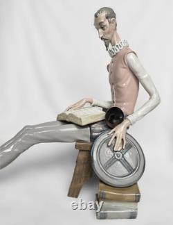 14x17 Vintage NAO Lladro Don Quixote Reading Figurine, Spain, c. 1990s