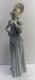 1980 LLADRO NAO SPAIN LADY withBONNET Long Scarf Blue Dress sz-12,5h Vintage