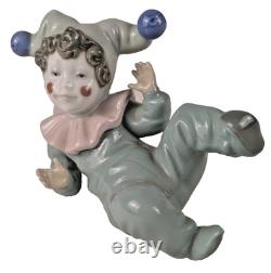 1980s Nao Lladro #1066 Figure Child Boy Clown Jester Figurine Handmade Spain
