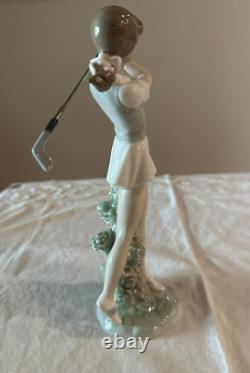 1984 Nao Pottery Doll Figurine Lladro Sister Brand Golf Blonde Blue Eye Girl