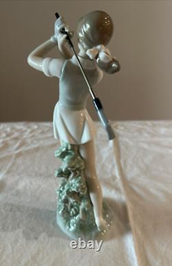 1984 Nao Pottery Doll Figurine Lladro Sister Brand Golf Blonde Blue Eye Girl