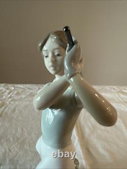 1984 Nao Pottery Doll Figurine Lladro Sister Brand Golf Blonde Blue Eye Girl