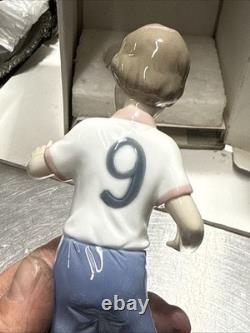 1994 Lladro BOY with Soccer Practice Ball Jersey Player 6198 Fig. Mint Condition