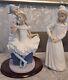 2 Figures Nao by Lladro ballerina And Jester Harlequin Young Girl Torn Nightgown