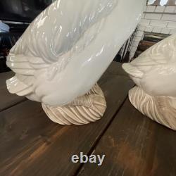 2 NAO Ducks Porcelain Figures LLADRO Style Spain Vintage Set 19 And 18