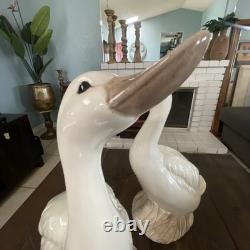 2 NAO Ducks Porcelain Figures LLADRO Style Spain Vintage Set 19 And 18