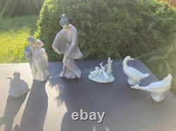 6 Lot Lladro NAO Figure Wedding Angel Ducks Geese Japanese Geisha Made in Spain