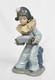 8.5 Vintage NAO Lladro Harlequin with Accordion Figurine #1102, Spain, 1989