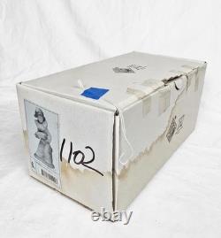 8.5 Vintage NAO Lladro Harlequin with Accordion Figurine #1102, Spain, 1989