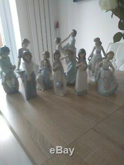 9 Nao Figurines and 1 lladro figurine