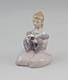 9956114 As Pretty As Mum Girl With Powder Box Nao Lladro Spain H15cm
