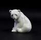 9998006 Porcelain Polar Bear Bear Seated Lladro Spain 9x8x10cm