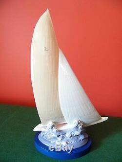 A Large Lladro Yacht Figure Regata Americas Cup 1995