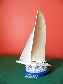 A Large Lladro Yacht Figure Regata Americas Cup 1995