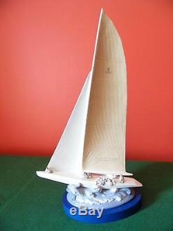 A Large Lladro Yacht Figure Regata Americas Cup 1995