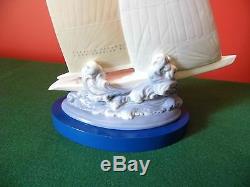 A Large Lladro Yacht Figure Regata Americas Cup 1995