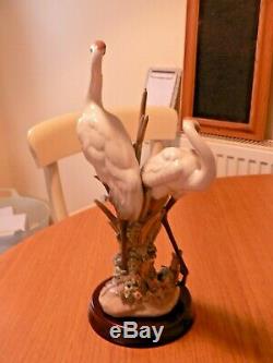 A Stunning Boxed Lladro 1611 Courting Cranes Figure On Stand