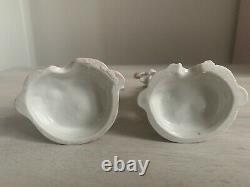 Antique Pair Of Porcelain Figures Woman And Man Ornaments