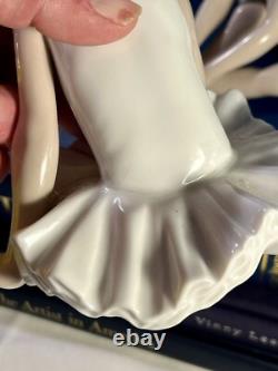 Antique Pair of Sitting Spanish Porcelain Ballet Dancers Figurines Nao By Lladro