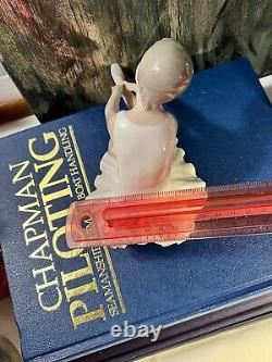 Antique Pair of Sitting Spanish Porcelain Ballet Dancers Figurines Nao By Lladro