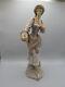 Attractive Collectable Lladro Spain Figure 4665 Girl With Fruit Basket