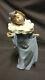 Attractive Lladro Spain Nao Figure 1094 Blue Clown / Pierrot With Flower A/F