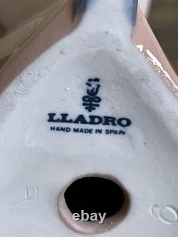 Bashful Girl with Straw Hat Lladro #5007 & NAO Lladro Girl with Puppy Basket Vintage