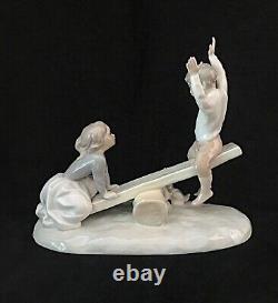 Beautiful Glossy Lladro Nao See Saw # 4867