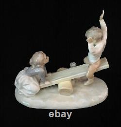 Beautiful Glossy Lladro Nao See Saw # 4867