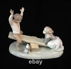 Beautiful Glossy Lladro Nao See Saw # 4867