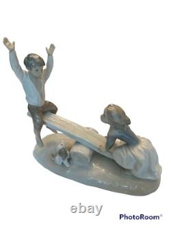 Beautiful Glossy Lladro Nao See Saw # 4867, NAO by Lladro, pristine, early