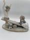 Beautiful Lladro Nao See Saw # 4867 Boy and Girl with Dog, pristine, early