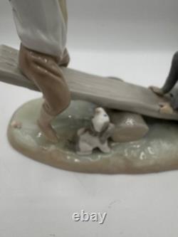 Beautiful Lladro Nao See Saw # 4867 Boy and Girl with Dog, pristine, early