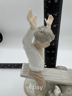 Beautiful Lladro Nao See Saw # 4867 Boy and Girl with Dog, pristine, early