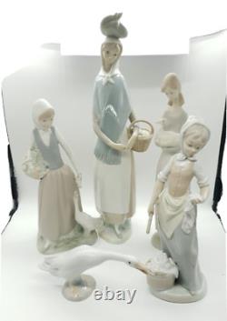 Collection 5 Lladro & Nao Figures Inc Marketing Day Job Lot Figurines