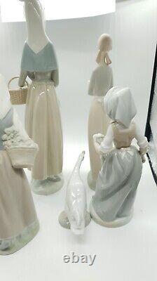 Collection 5 Lladro & Nao Figures Inc Marketing Day Job Lot Figurines