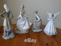 Collection of 4 Lladro figurines