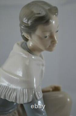 Delightful Lladro Figure Caressing A Little Calf Ref. No. 4827