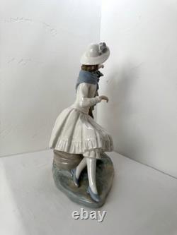 EXQUISITE NAO by Lladro Porcelain Figurine Girl with Dove & Tree Large 10