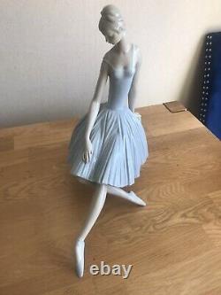 Exquisite Large Rare Retired Lladro Seated Ballerina