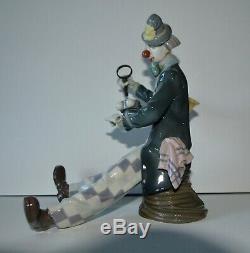 Extremely RARE Lladro 5762 Checking the Time Clown Retired