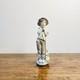 Great porcelain figurine Nao Lladró-boy with bird-28 cm