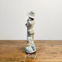 Great porcelain figurine Nao Lladró-boy with bird-28 cm Great porcelain figurine Nao Lladró-boy with bird-28 cm