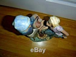 Huge Lladro Nao Bisque Figurine Girls At A Well Excellent MEGA RARE